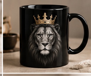 كوب بتصميم الأسد